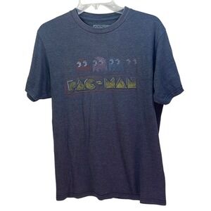 Pac-Man T-Shirt Retro Arcade Game‎ Graphic Tee Heather Blue